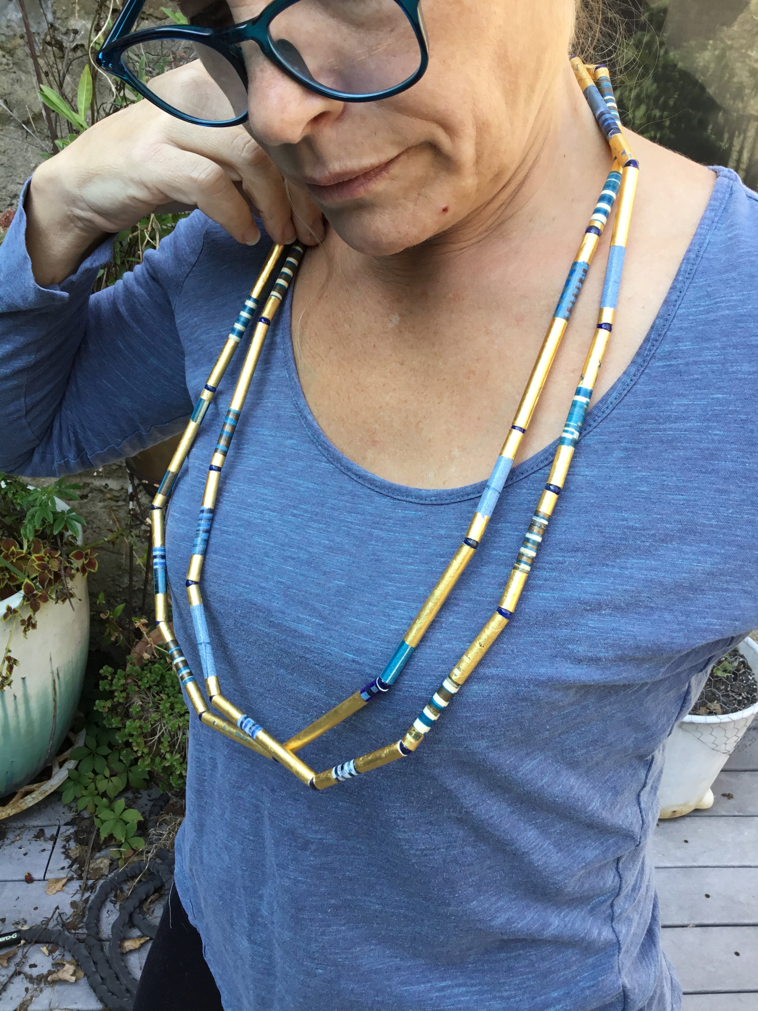 Straw Necklace 14 FordForlano Art Jewelry